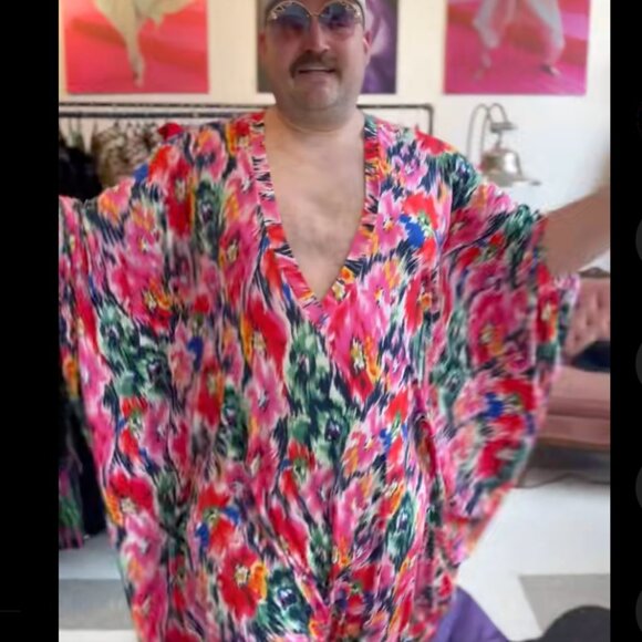 Evan Biddell Playsuit Jumpsuit Melting Flower Pot, Floral Print, Size Medium - Picture 3 of 8